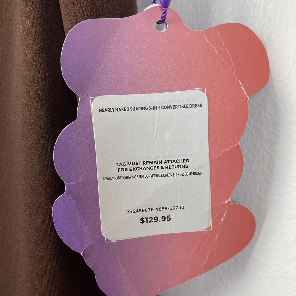NWT Yitty Fabletics Nearly Naked Shaping 5 in 1 Convertible Dress Bossed Brown L - Picture 5 of 9